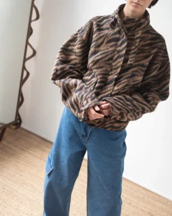Online Sofie Jacket Wool Blend Jacquard Tiger Beige Jackets | Jackets