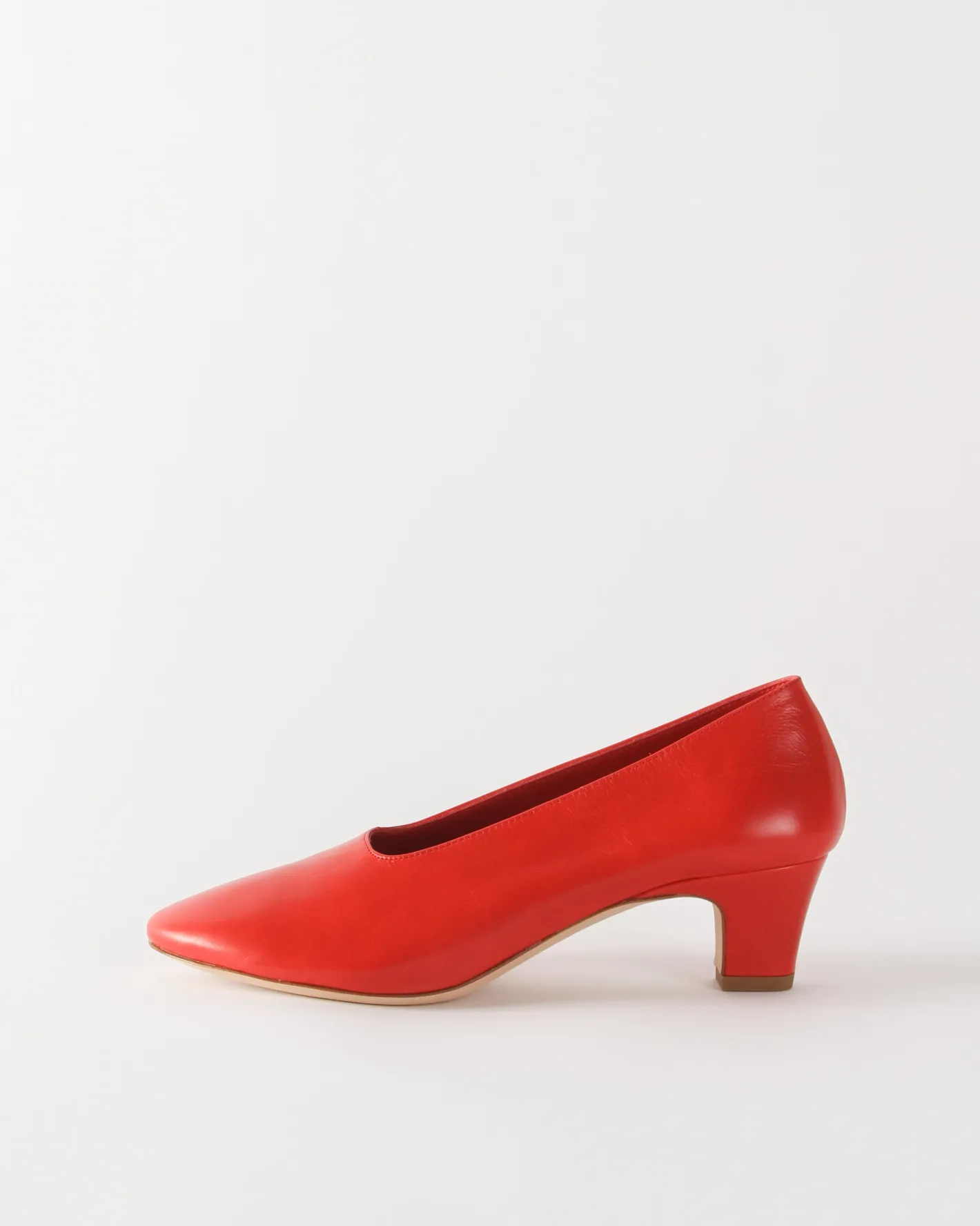 Fashion Soft Pump Leather Rosso Heels
