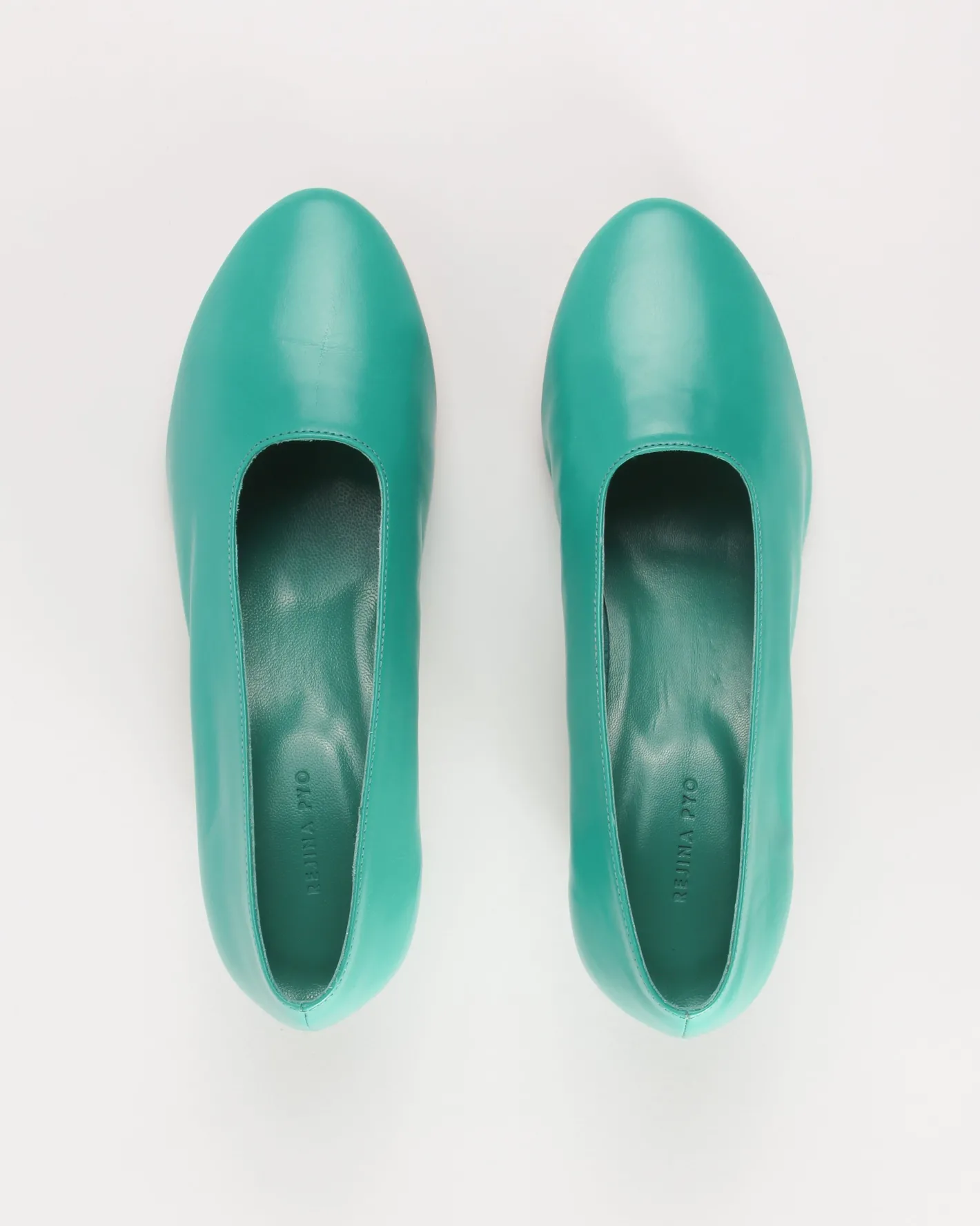 Best Soft Pump Leather Turchese Heels