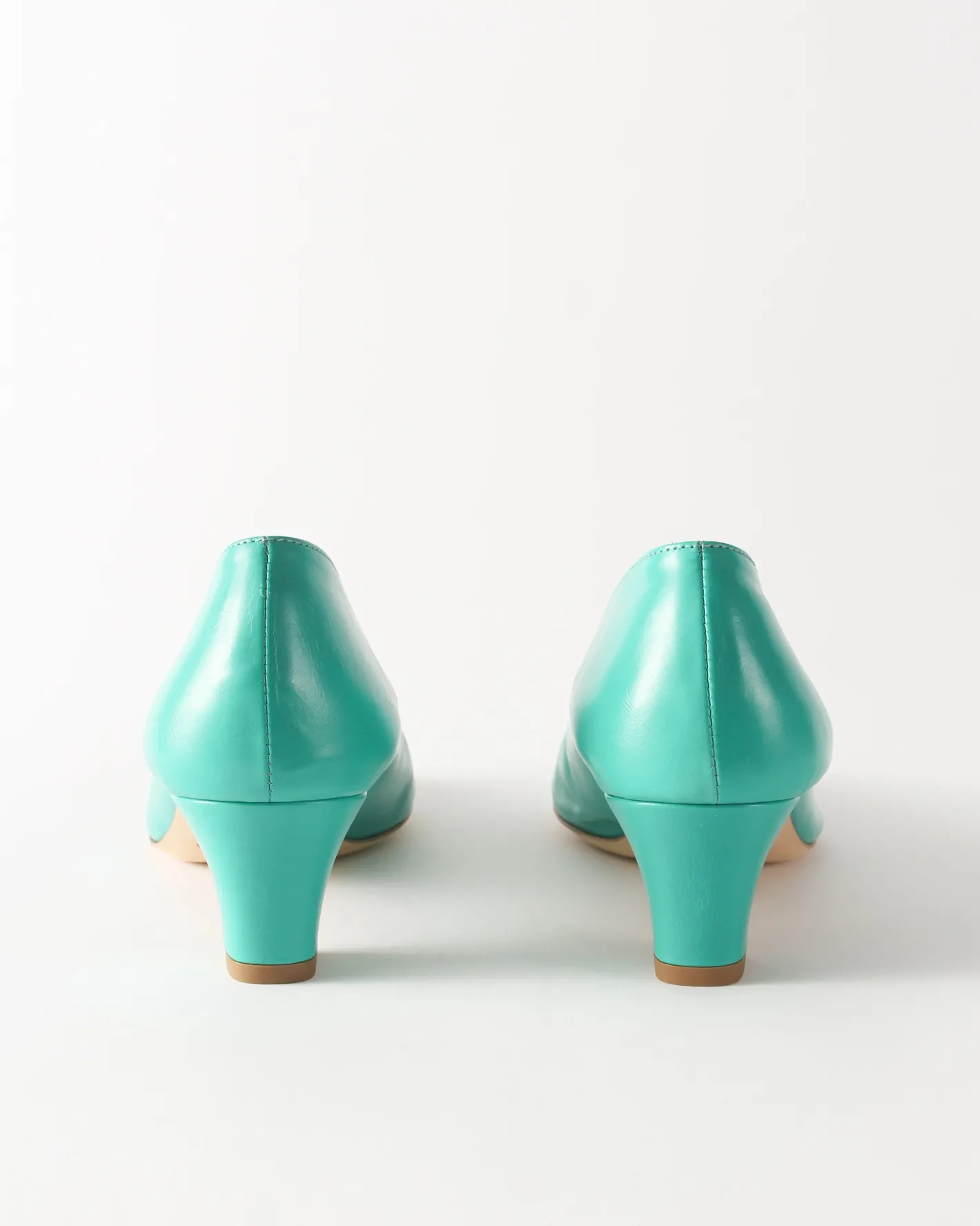 Best Soft Pump Leather Turchese Heels