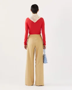 New Sonia Trousers Tencel Blend Suiting Beige Trousers | Tailoring