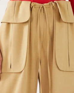 New Sonia Trousers Tencel Blend Suiting Beige Trousers | Tailoring