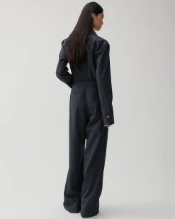 Discount Sonia Trousers Wool Blend Suiting Slate Trousers | Tailoring