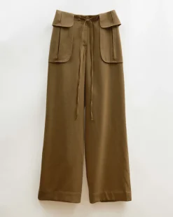 Sale Sonia Trousers Wool Blend Olive Trousers | Tailoring