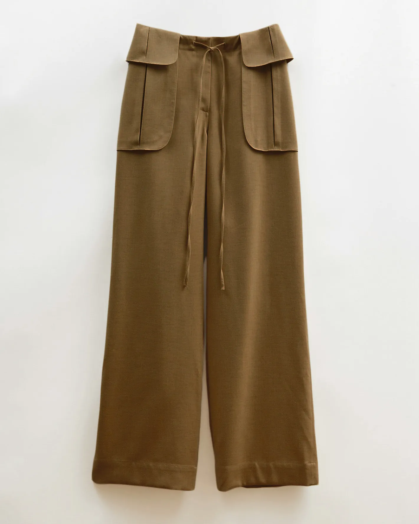 Sale Sonia Trousers Wool Blend Olive Trousers | Tailoring