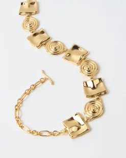 Outlet Squiggle Necklace Gold Plated Necklaces