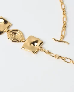Outlet Squiggle Necklace Gold Plated Necklaces