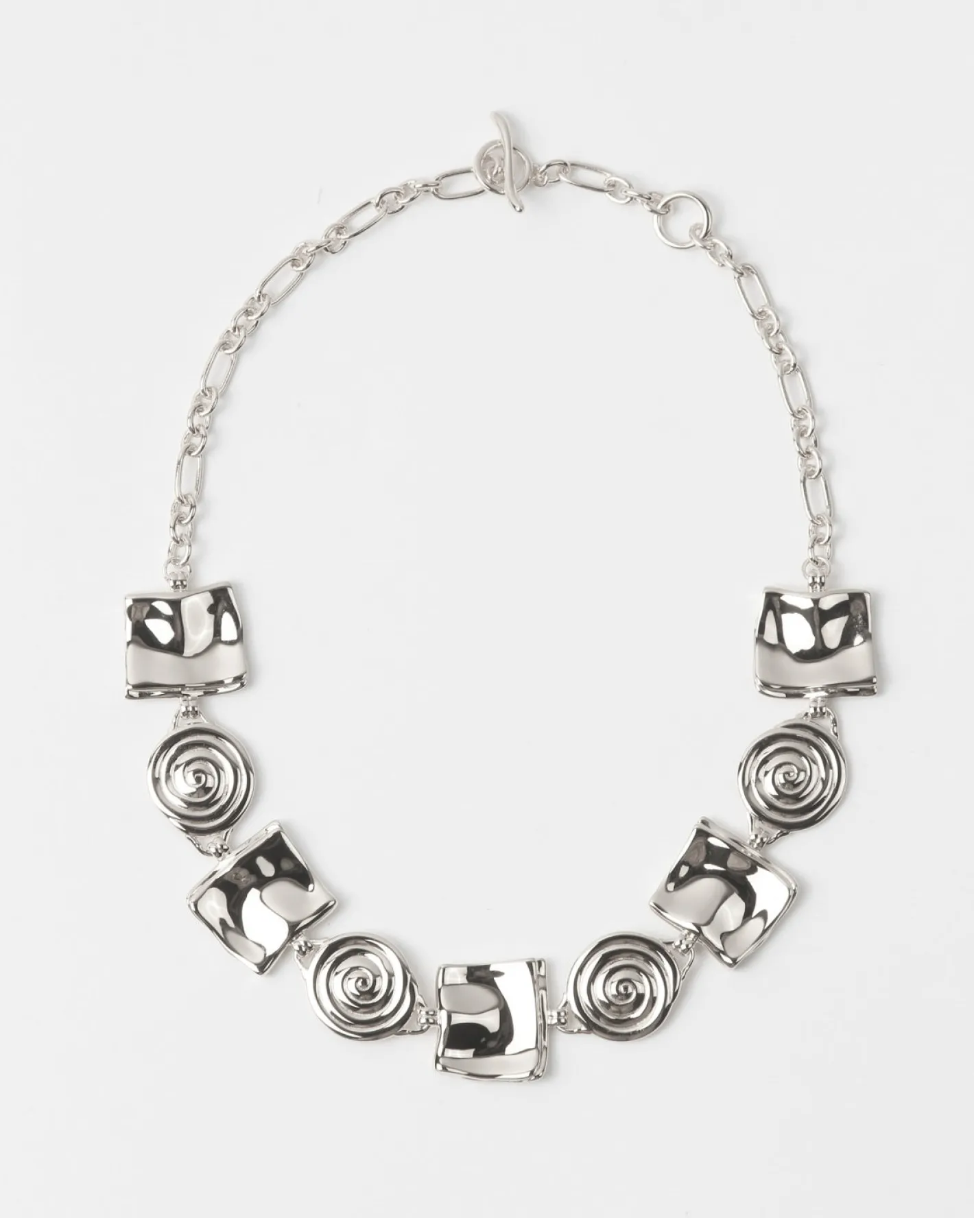 Online Squiggle Necklace Silver Plated Necklaces