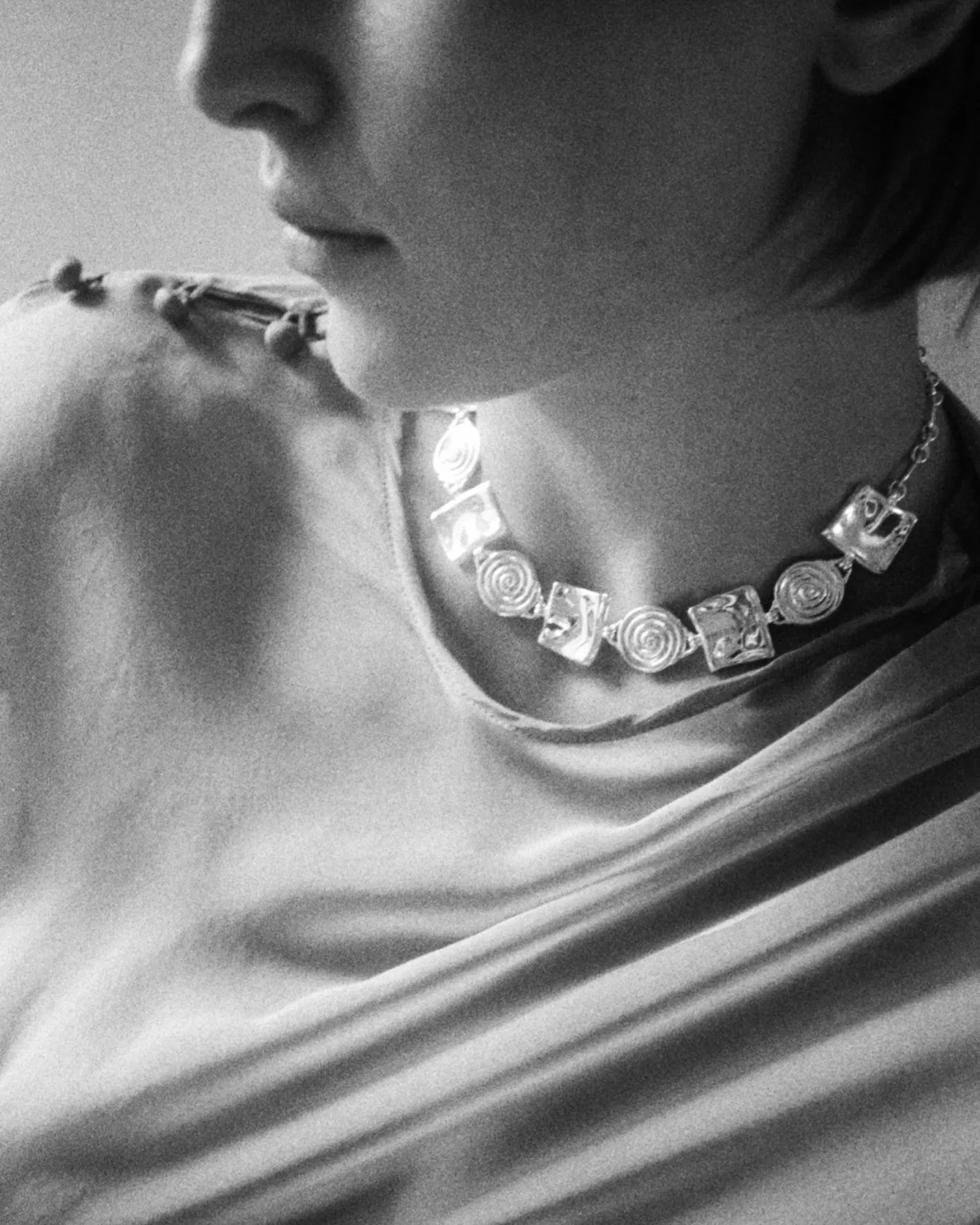 Online Squiggle Necklace Silver Plated Necklaces