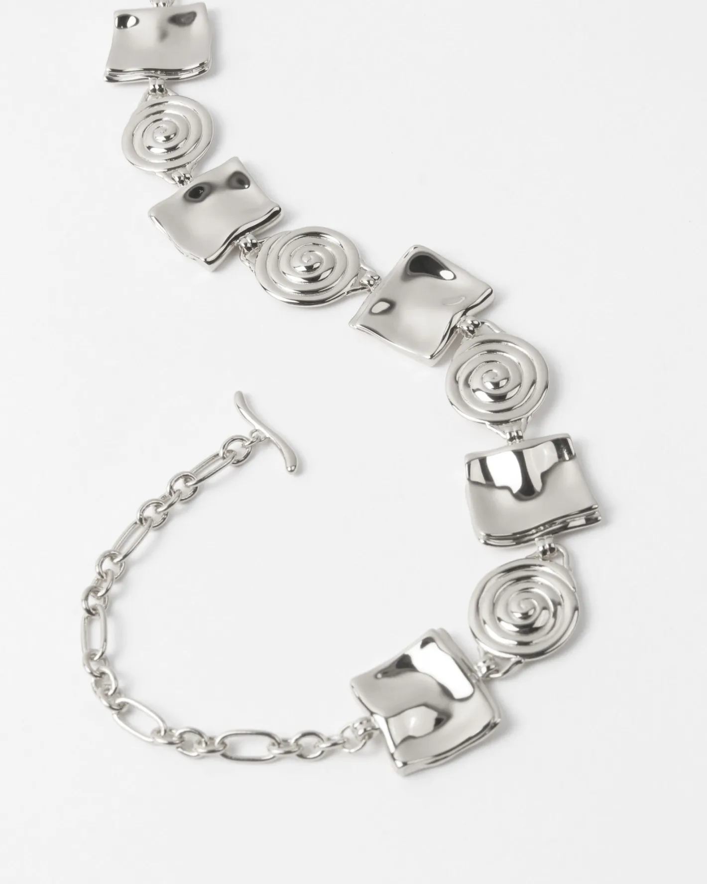 Online Squiggle Necklace Silver Plated Necklaces