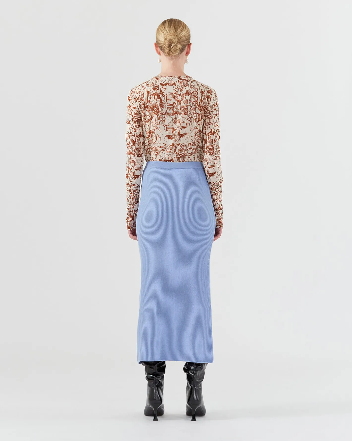 Fashion Suri Skirt Viscose Blend Blue Skirts