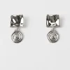 Fashion Swirl Fold Earrings Silver Plated Earrings