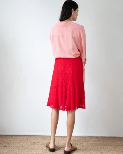 New Taylor Skirt Lace Red Skirts | Clothing