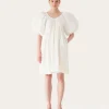 New Terry Dress Cotton Blend Jacquard Off White Dresses