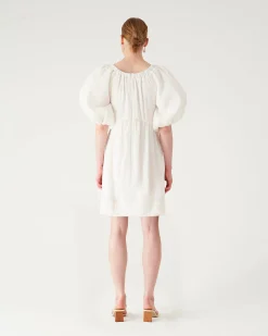 New Terry Dress Cotton Blend Jacquard Off White Dresses