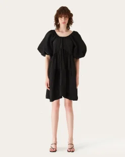 Clearance Terry Dress Viscose Blend Black Dresses