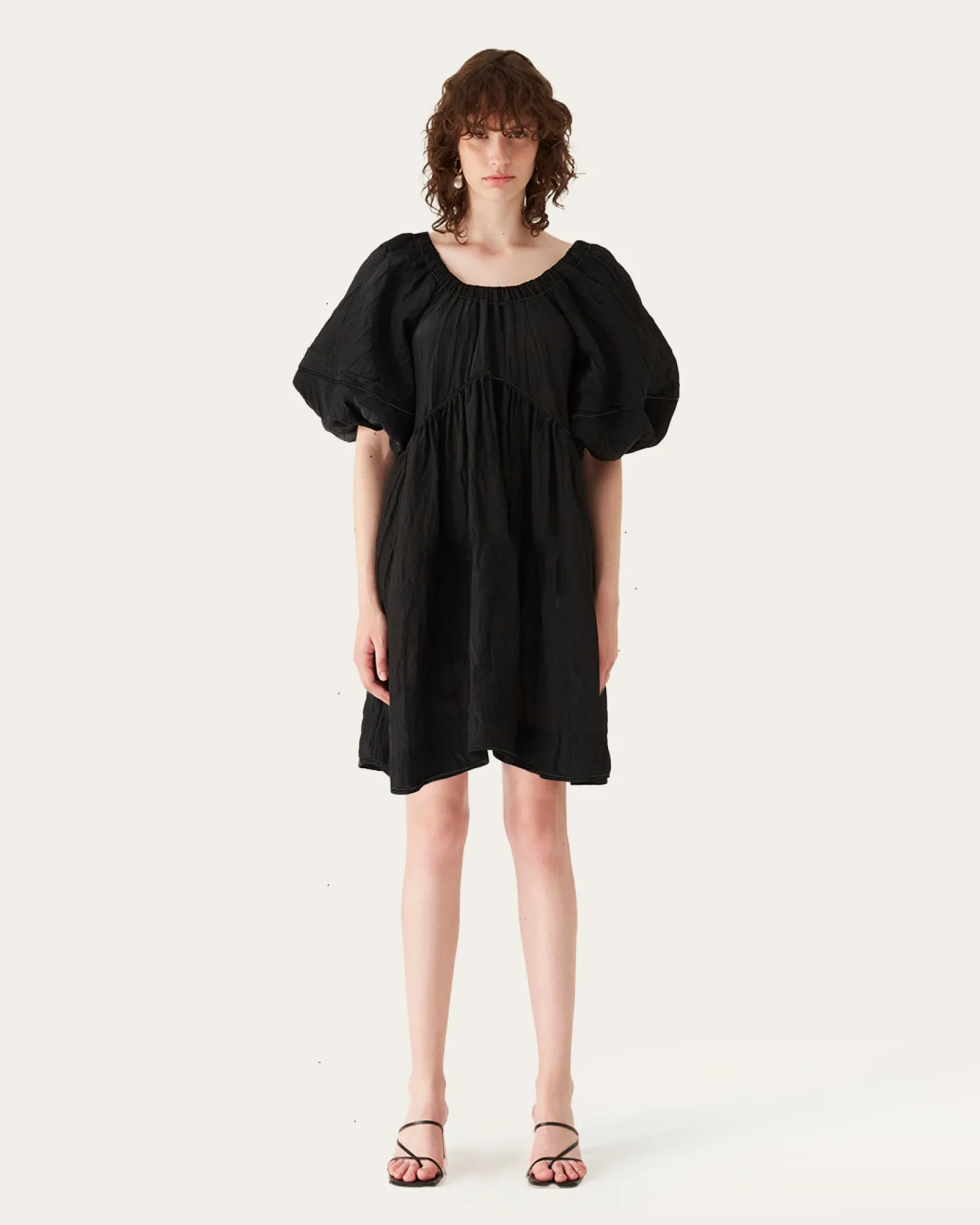Clearance Terry Dress Viscose Blend Black Dresses