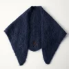 Hot Triangle Scarf Alpaca Blend Navy Hats | Scarves