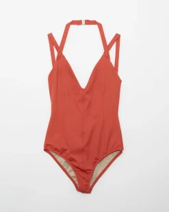 Hot Vaya One-piece Recycled Nylon Rust Swimwear